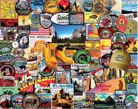 National Park Badges - 1000 Piece Jigsaw Puzzle